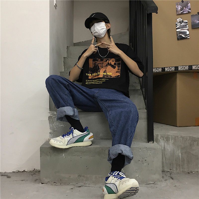 Áo Thun Tay Lỡ 100% Cotton Form Rộng Unisex Ulzzang