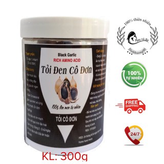 Tỏi đen cô đơn, tỏi đen 1 nhánh được lên men tự nhiên tốt cho tiêu hóa hộp 300g _ dinhhuong90