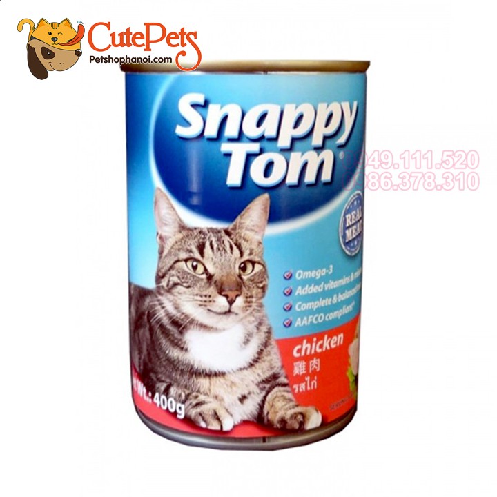 Pate lon cho mèo lớn Snappy Tom 400g - Phụ kiện thú cưng Hà Nội