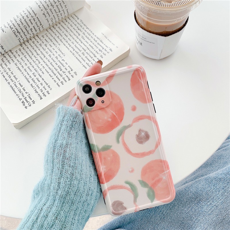 Ốp lưng iphone Đào khổng lồ IMD dày dặn viền nổi 5/5s/6/6plus/6s/6splus/7/7plus/8/8plus/x/xs/11/12/pro/max/plus/promax | BigBuy360 - bigbuy360.vn