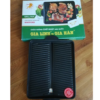 Chảo nướng chữ nhật Hàn quốc Gia Linh-25x31cm