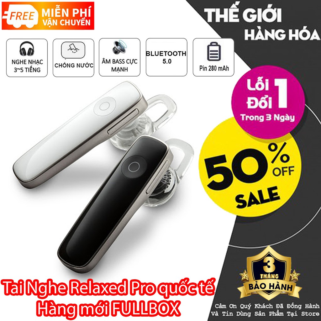 💥GIẢM 70% 💥 Tai nghe Bluetooth Relaxed Pro Headset Nghe Nhạc Đàm Thoại Cho âm Thanh Cực Tốt💥