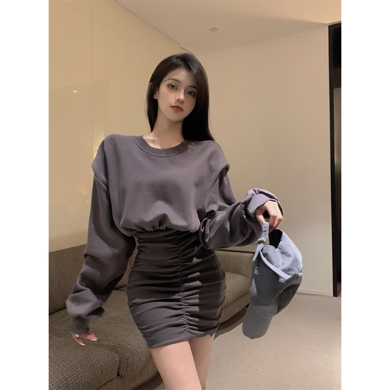 【ZHELIHANGFEI】Đầm Nữ Tay Dài Kiểu Dáng Thời Trang Quyến Rũ