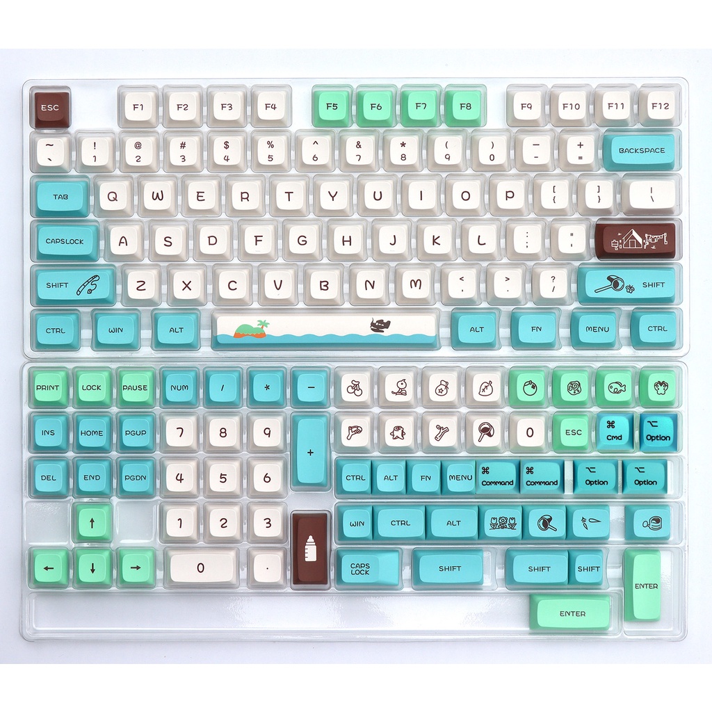 Các keycaps Animal Crossing, keycap PBT XDA 141 phím thăng hoa cho bàn phím cơ Cherry MX / bàn phím cơ chơi game