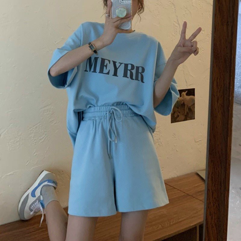 Set Bộ MEYRR 3 MÀU Form Rộng Unisex - Đồ Bộ Mặc Nhà Tay Lỡ freesize Nam Nữ Đều Mặc Được