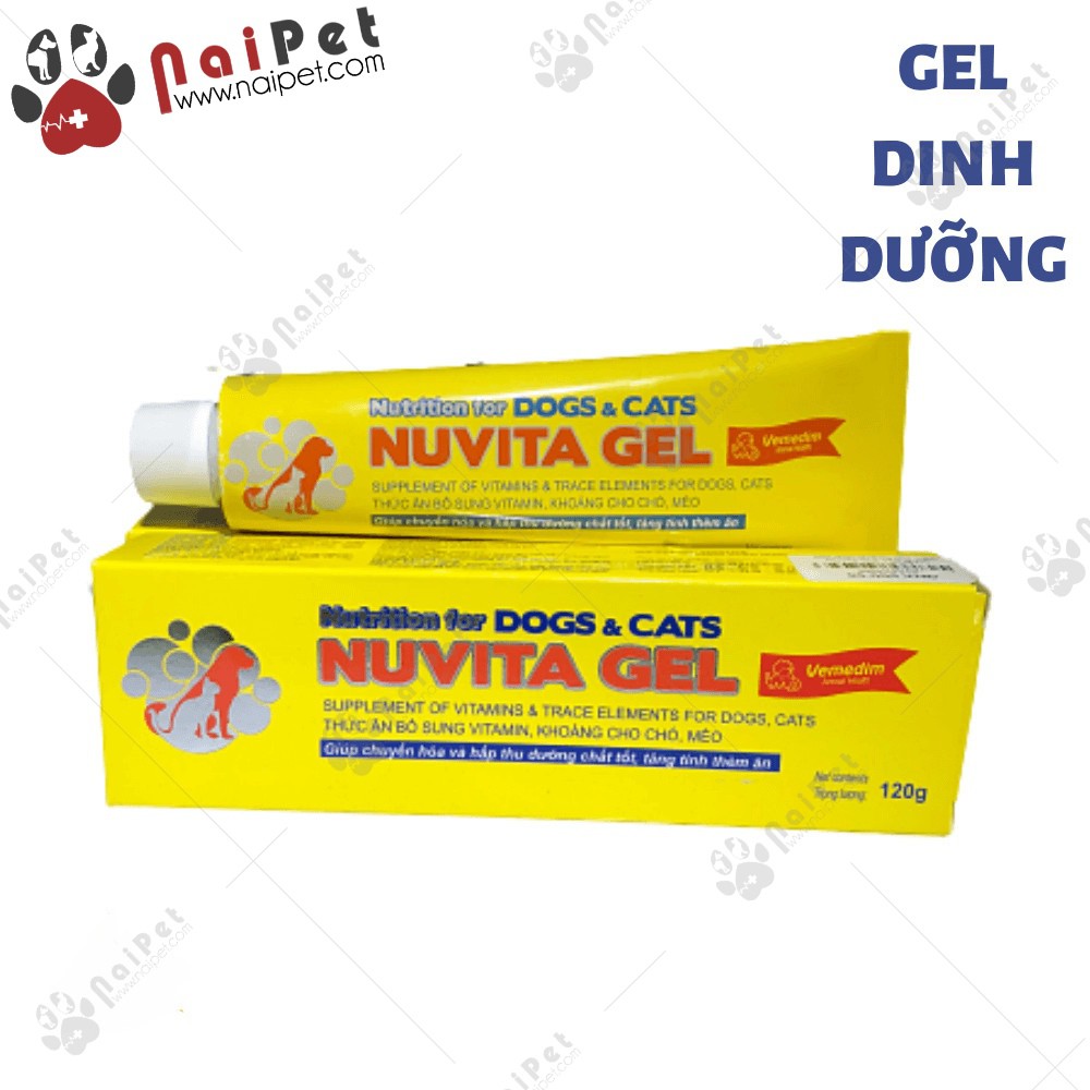 Gel Dinh Dưỡng Bổ Sung Vitamin Và Khoáng Cho Chó Mèo Nutrition Nuvita Gel Vemedim 120g