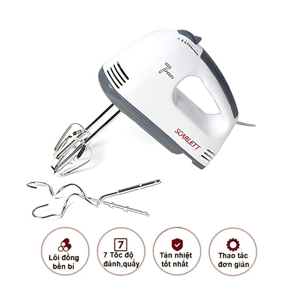 Máy Đánh Trứng ( Máy trộn bột ) Cầm Tay 7 Tốc Độ Công Suất 180W