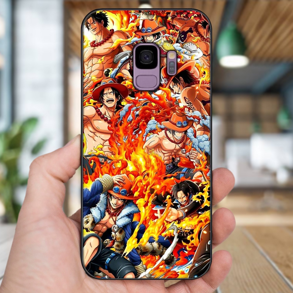 Ốp lưng Samsung S9 viền đen in hình Ace One Piece