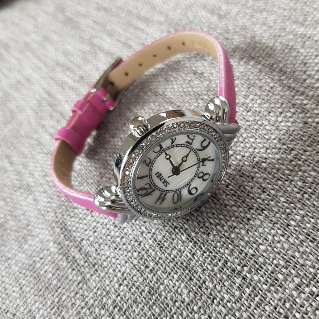 [Tặng vòng tay]Đồng hồ nữ SKMEI chính hãng SK9162.04 dây da cao cấp