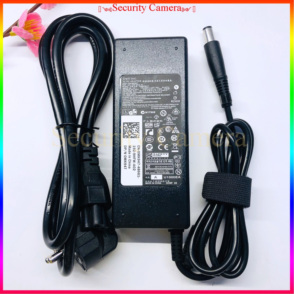 Sạc laptop dell 19.5V - 4.62A chân kim to , adapter laptop dell loại tốt (Bảo hành 12 tháng)