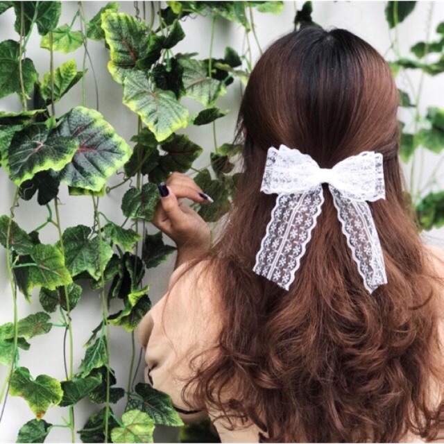 B170 - Cột tóc nơ hai tầng ren xinh xắn