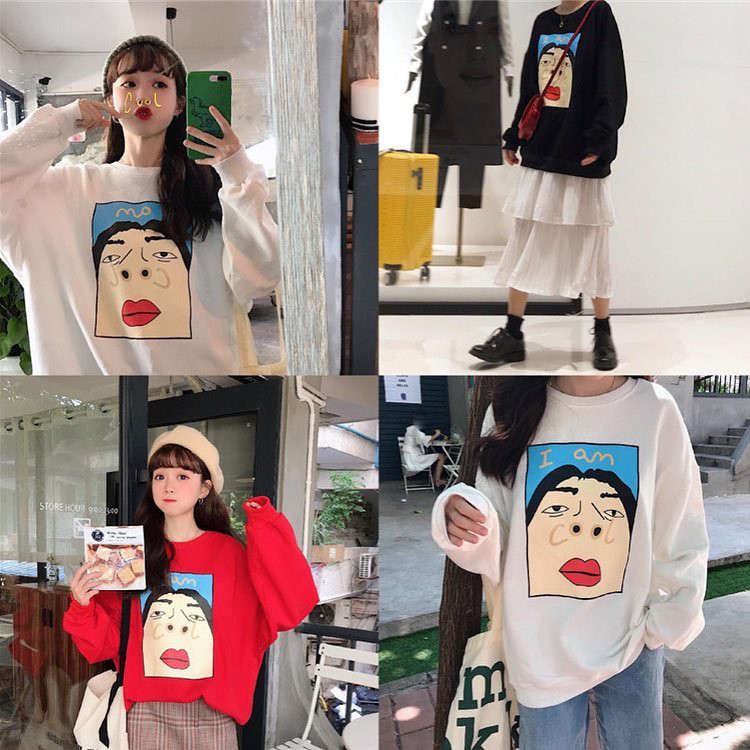 Áo sweater nam nữ YAYSHOP dáng rộng unisex chất nỉ dày dặn - SW &quot;IAMCOOL&quot;