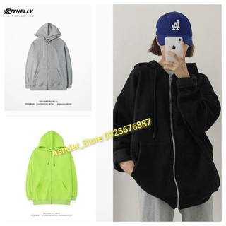 [Sẵn nâu XL, nâu 2XL, đen M][6 màu] Áo khoác Unisex nỉ lót lông chính hãng Nelly (order)