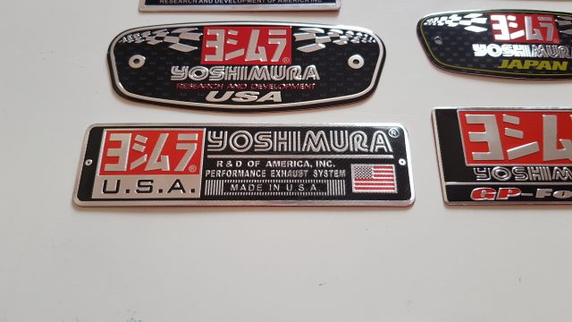 Tem nhôm pô xe thương hiệu YOSHIMURA USA JAPAN