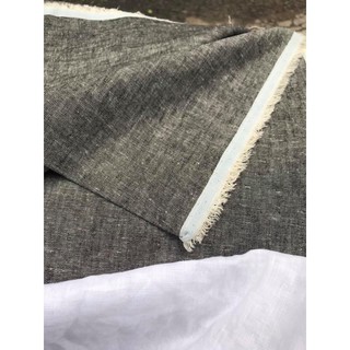 Vải linen tưng 2 sợi xám chuột