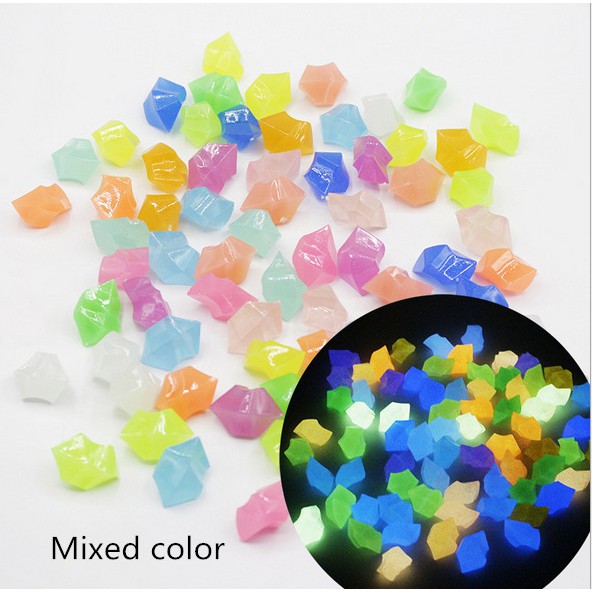 Set 10 viên đá dạ quang 18X25MM trang trí bể cá