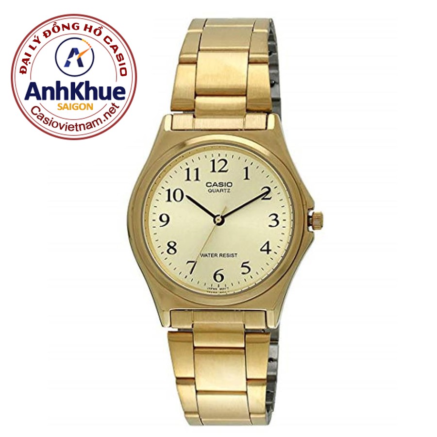 ĐỒNG HỒ NAM CASIO MTP-1130N-9BRDF Dây kim loại vàng - Mặt số màu vàng