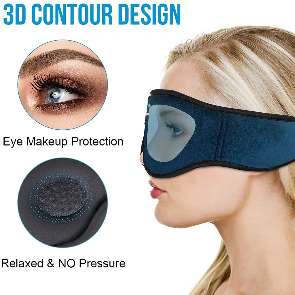 Miếng Bịt Mắt Ngủ 3d bluetooth 5.0 Không Dây Thoáng Khí