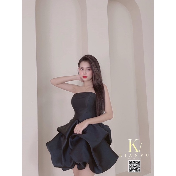 Đầm váy hotgirl dự tiệc cúp ngực xoè bồng dún tầng