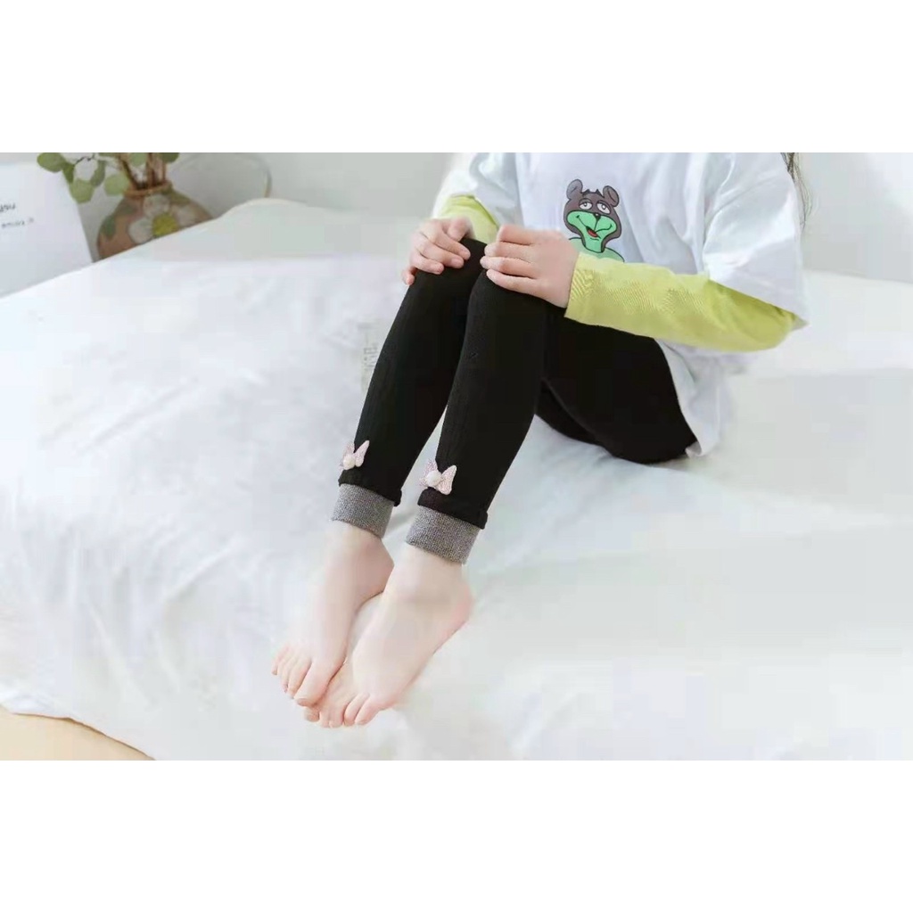 Quần legging cho bé siêu ấm len tăm size S M L