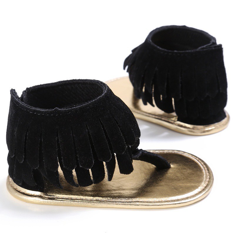 Giày Sandal Xỏ Ngón Đính Tua Rua Thời Trang Cho Bé