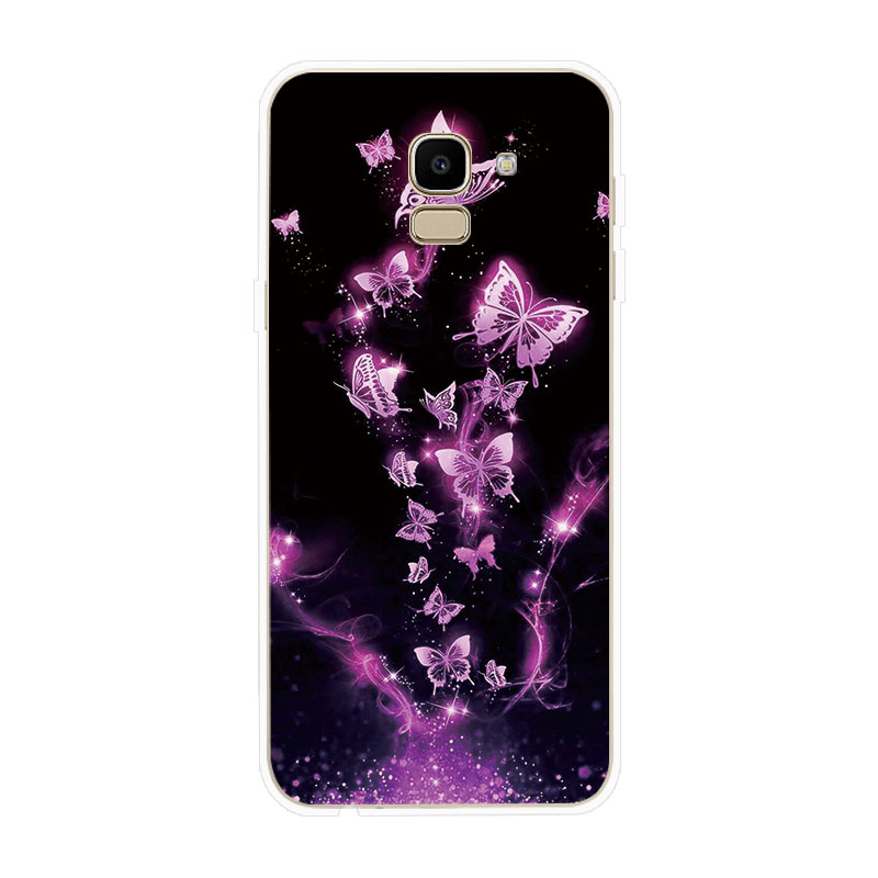 Samsung Galaxy J2 Pro J4 J4+ J6 J6+ Plus J8 2018 Soft TPU Silicone Phone Case Cover Poetic Butterfly