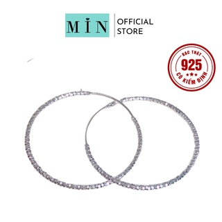 (Ảnh thật) Khuyên tai bạc tròn bản to Big Circle tặng kèm hộp đựng trang sức