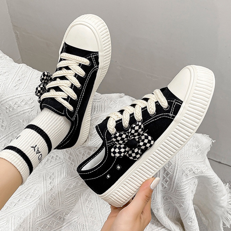 Ielgy Giày Vải canvas Họa Tiết Hoa Chuẩn Bị Cho Nữ