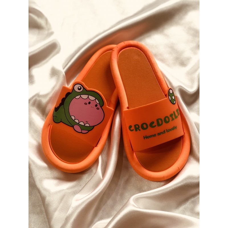 Dép Quai Ngang In Khủng Long Đế Tròn 15T012