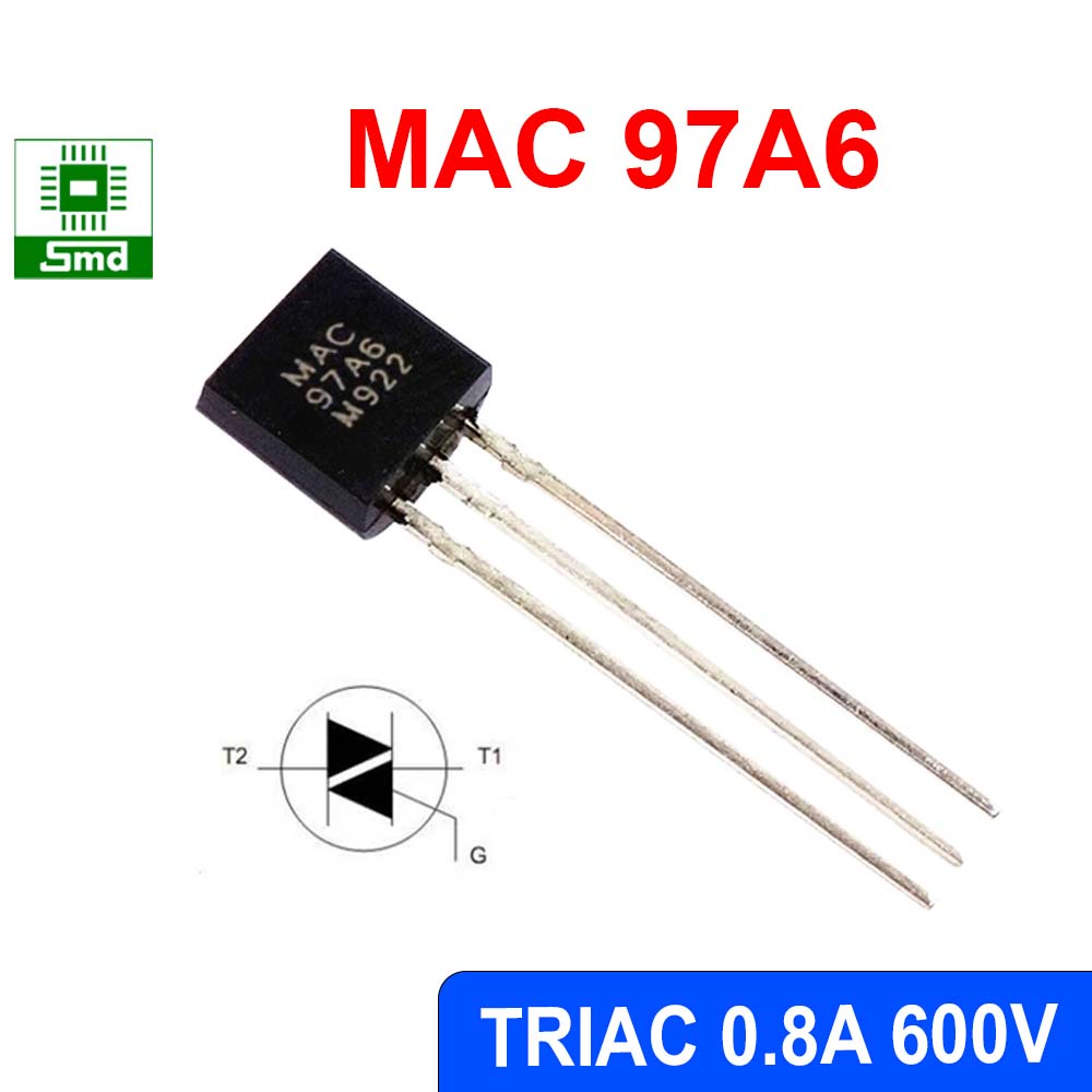 Linh Kiện TRIAC 97A6 MAC97A6G TO92 600V 0.8A bóng bán dẫn linh kiện điện tử chất lượng