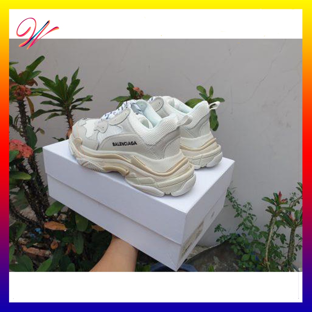 [HOT] Sneaker Balen.ci.aga vàng nhạt đen full phụ kiện