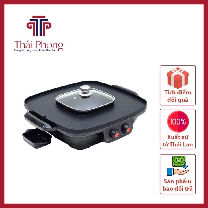 Nồi Lẩu Nướng Đa Năng 2 Trong 1 KW-501 Thái Lan Làm Chín Thực Phẩm Cực Nhanh Và Tiết Kiệm Điện Năng Nhất