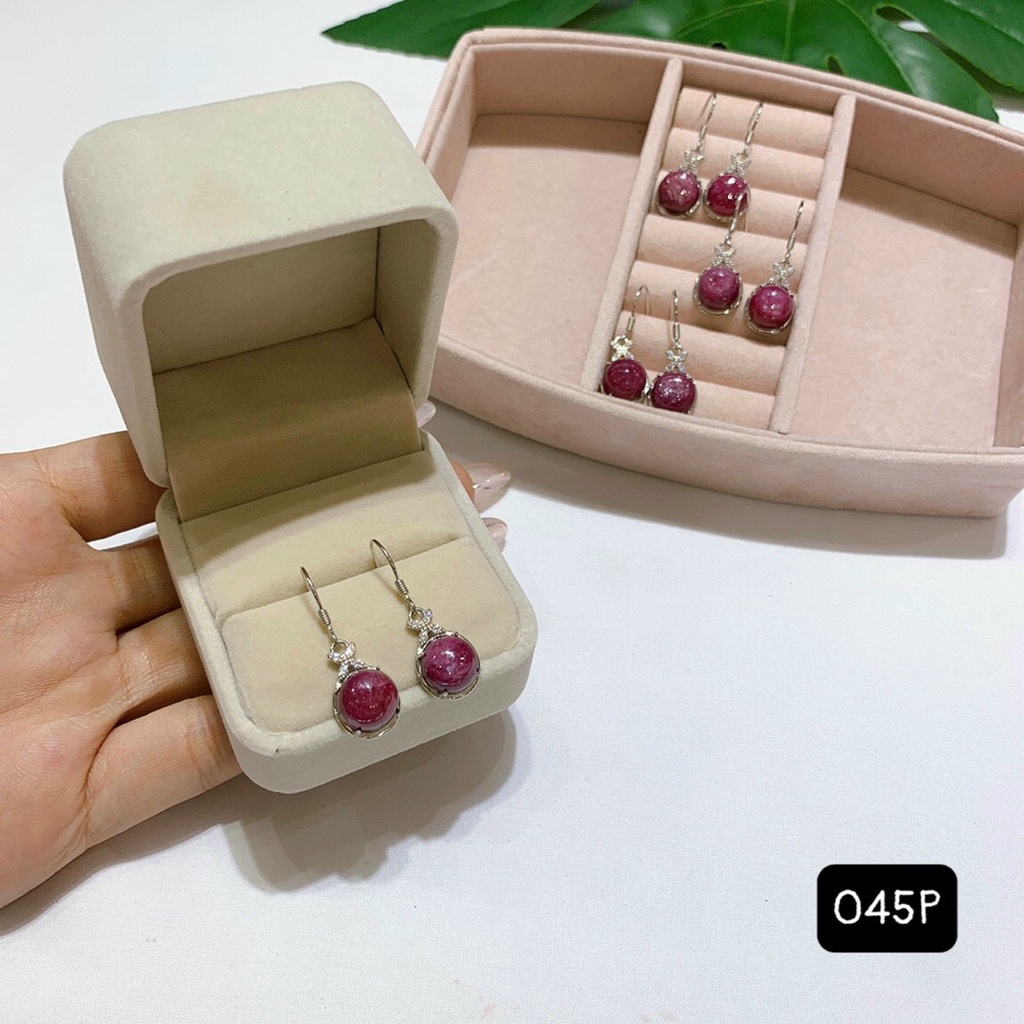Bông Tai Bạc Ruby Nam Phi Cực Đẹp Mới Về
