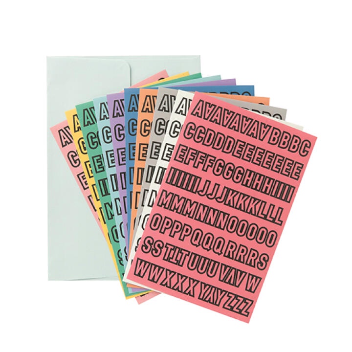 Set 10 Tấm Sticker ARTBOX Hàn Quốc Hình Bảng Chữ Cái Alphabet Màu Sắc Đa Dạng