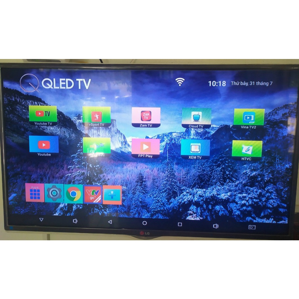 Android TV Box, QLED TV RAM 4G Có Bluetooth, Biến TV thường thành TV thông minh, Full ứng dụng