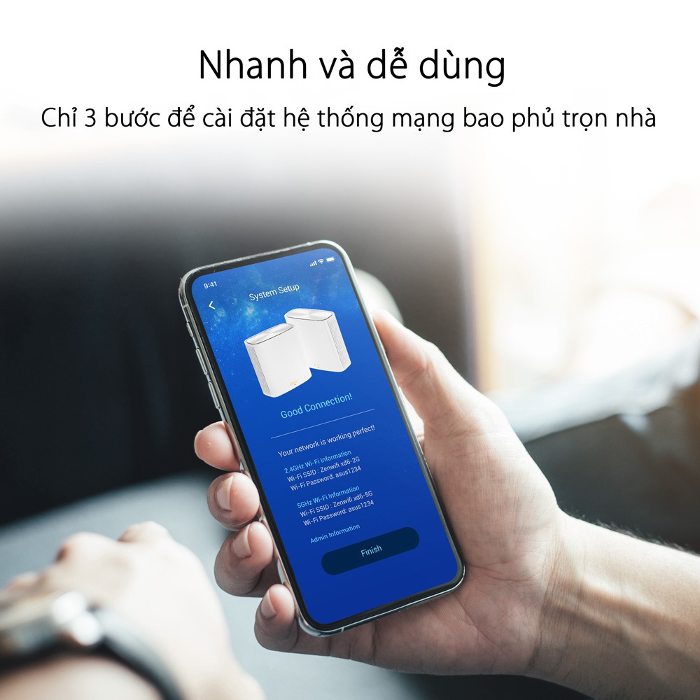 Hệ thống MESH WIFI 6 ASUS XD6  ZenWiFi AX5400 Hàng Chính Hãng