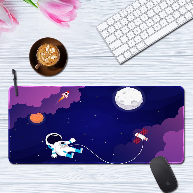 Tấm Lót Chuột Phi Hành Gia Size 60CM * 30CM Nhiều Mẫu Hoạt Hình Dễ Thương