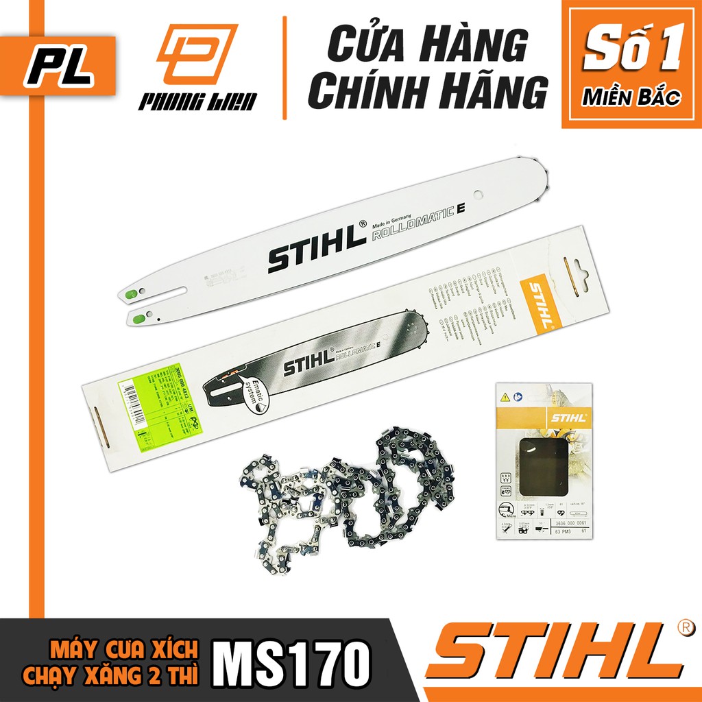 Máy Cưa Xích Chạy Xăng 2 Thì Stihl MS170  - Đã Có Lam & Xích - Hàng Chính Hãng