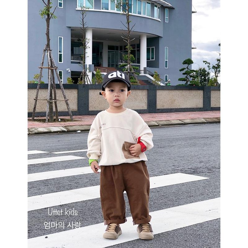 ÁO SWEATER  PHONG CÁCH HÀN QUỐC  TÚI 1 BÊN FORM NHỎ 799 (DA CÁ)  DÀNH CHO BÉ GÁI VÀ BÉ TRAI
