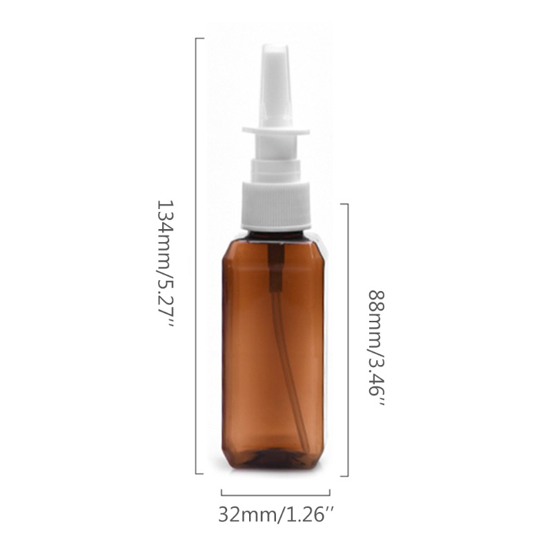 Bình Xịt Mũi Rỗng Bằng Nhựa Trong Suốt 50ml