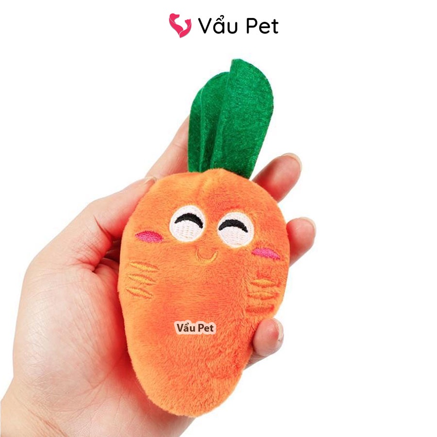 Đồ chơi cho chó mèo cà rốt bông Vẩu Pet Shop