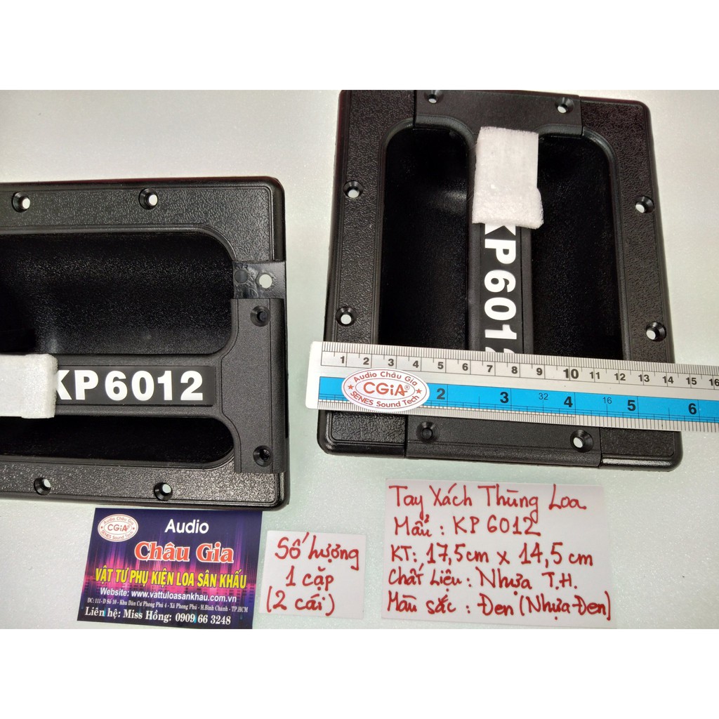 Tay xách thùng loa 6012 nhựa 2 cái Audio Châu Gia