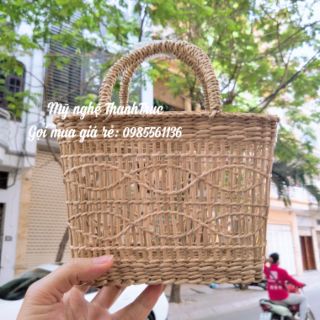 Túi cói đi biển lượn sóng bé