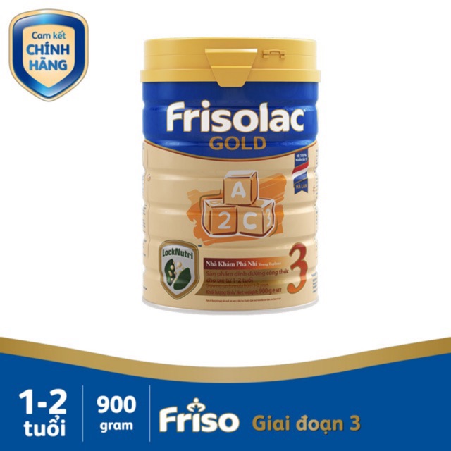 [6 lon có quà] Sữa bột Frisolac gold 3 400g và 3 900g - Friso 3 900g