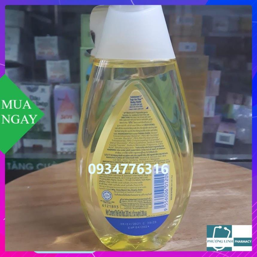 Gohnson's top- to-toe baby bath Sữa Tắm Gội Trẻ Em chai 200ml