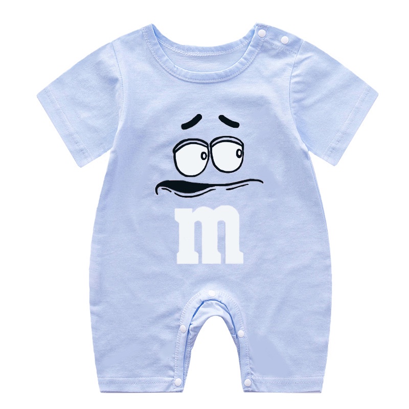Bộ Áo Liền Quần Tay Ngắn Chất Liệu Cotton Thời Trang Mùa Hè Cho Bé Sơ Sinh