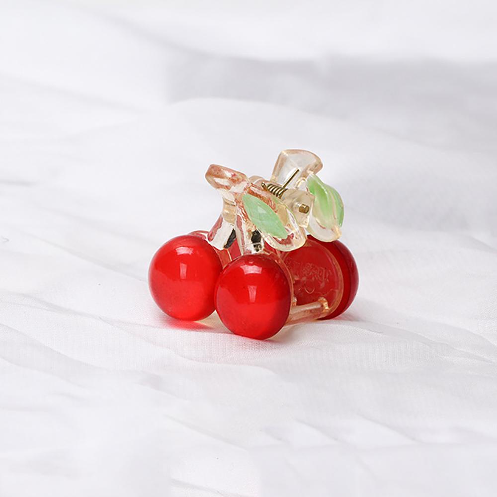 Kẹp Tóc Càng Cua Bằng Nhựa Hình Quả Cherry Nhiều Màu Sắc Cho Nữ
