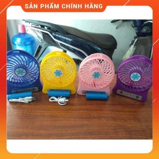 Freeship Quạt Sạc Mini Fan 3 tốc độ cực mát