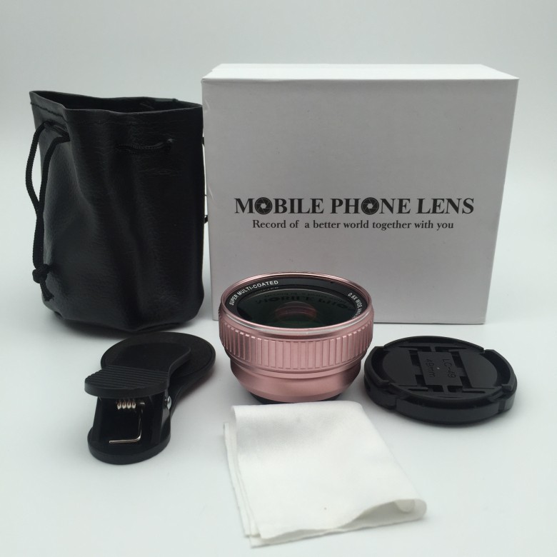 2 In 1 Mobile Phone Camera Lens Kits With 0.6X HD Super Wide Angle & Macro Lens For Dual lens Phone