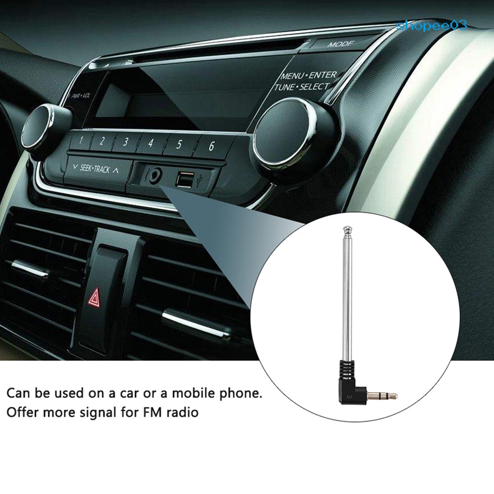 Ăng ten đài FM nhỏ gọn giắc cắm 3.5mm cho điện thoại/radio